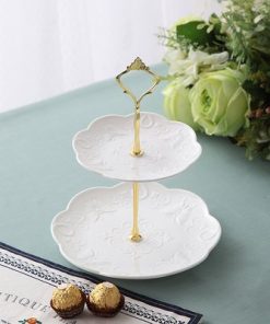 Đĩa sứ 2 tầng mẫu 03