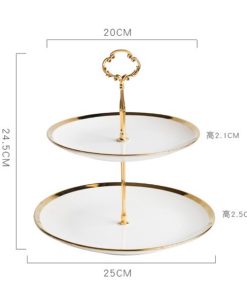 Đĩa sứ 2 tầng mẫu 04